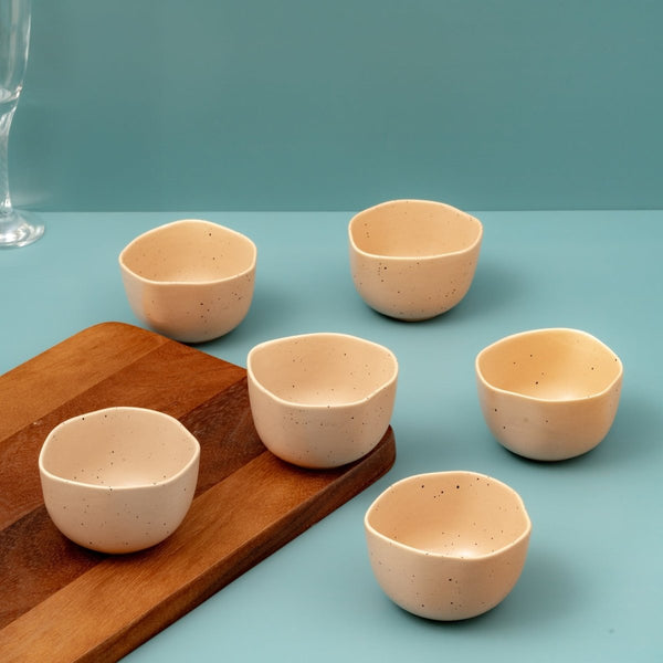 Ariane Earth 3 3/4 '' Earth - Dark Sand Dots Porcelain Bowl - 12/Case (AERARN512022010) - iFoodservice Online