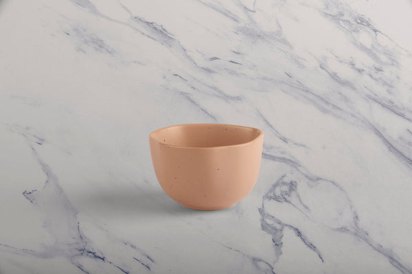 Ariane Earth 3 3/4 '' Earth - Dark Sand Dots Porcelain Bowl - 12/Case (AERARN512022010) - iFoodservice Online