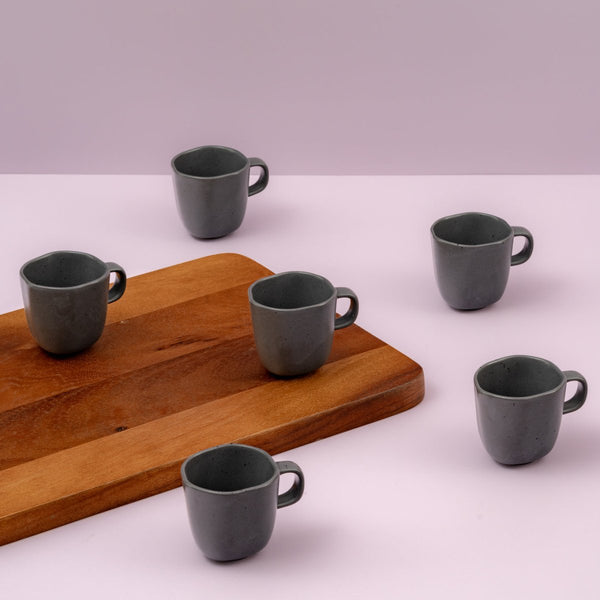 Ariane Earth 3 Oz Earth - Charcoal Black Porcelain Expresso Cup - 12/Case (AERARN510044009) - iFoodservice Online