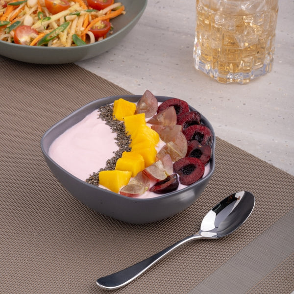 Ariane Earth 5 1/2" Earth - Charcoal Black Porcelain Bowl - 8/Case (AERARN510022014) - iFoodservice Online