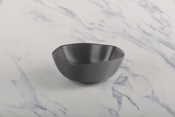 Ariane Earth 5 1/2" Earth - Charcoal Black Porcelain Bowl - 8/Case (AERARN510022014) - iFoodservice Online