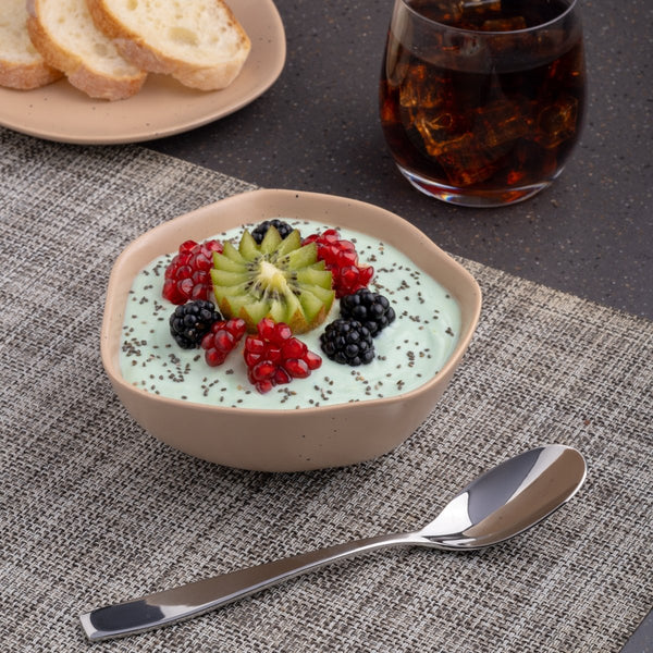 Ariane Earth 5 1/2" Earth - Dark Sand Dots Porcelain Bowl - 8/Case (AERARN512022014) - iFoodservice Online