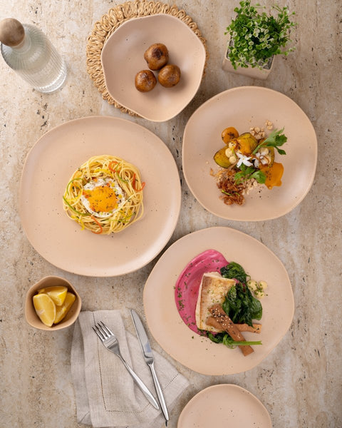 Ariane Earth 5 1/2" Earth - Dark Sand Dots Porcelain Bowl - 8/Case (AERARN512022014) - iFoodservice Online