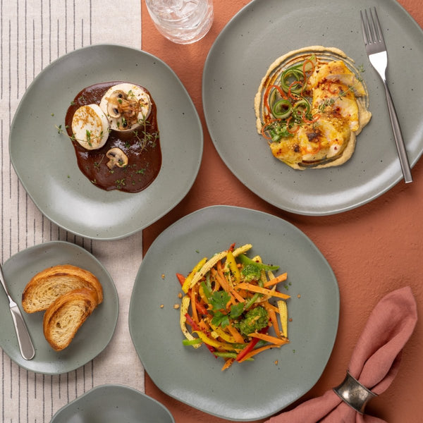 Ariane Earth 5 1/2" Earth - Mist Silver Porcelain Bowl - 8/Case (AERARN511022014) - iFoodservice Online