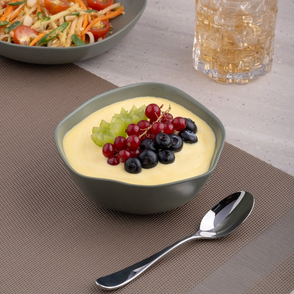 Ariane Earth 5 1/2" Earth - Mist Silver Porcelain Bowl - 8/Case (AERARN511022014) - iFoodservice Online