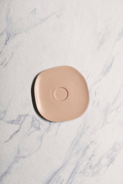 Ariane Earth 5 1/8" Earth - Dark Sand Dots Porcelain Saucer - 12/Case (AERARN512014013) - iFoodservice Online