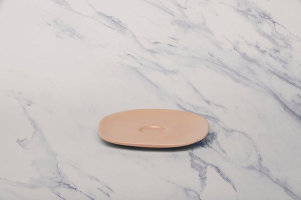 Ariane Earth 5 1/8" Earth - Dark Sand Dots Porcelain Saucer - 12/Case (AERARN512014013) - iFoodservice Online