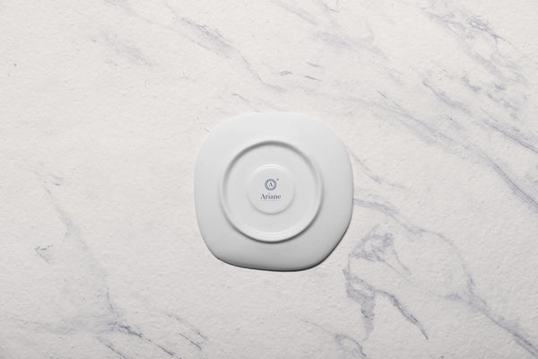 Ariane Earth 5 1/8" Earth - Warm White Porcelain Saucer - 12/Case (AERARN000014013) - iFoodservice Online