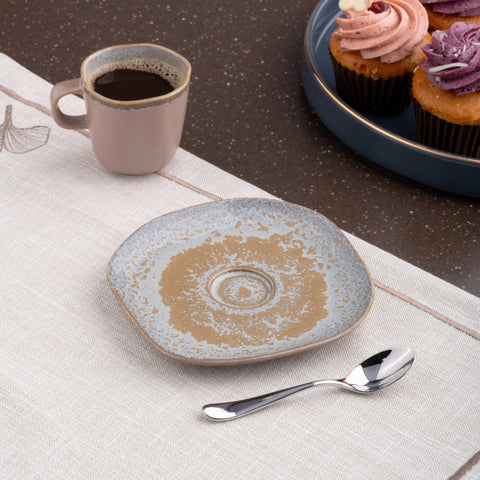 Ariane Earth 5 1/8" Mohenjodaro Porcelain Saucer - 12/Case (AERARNC98014013) - iFoodservice Online