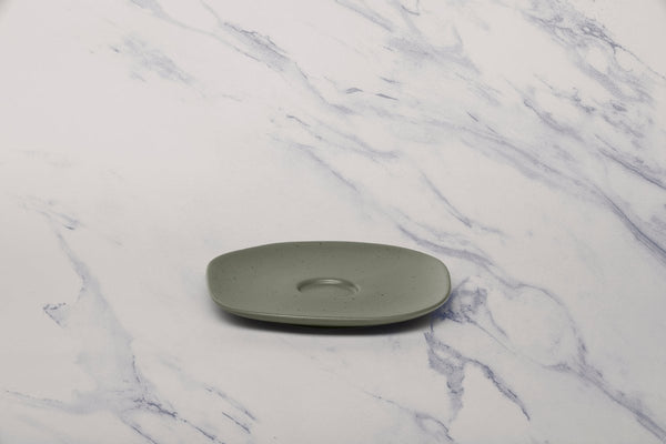 Ariane Earth 5 1/8" Silver Porcelain Saucer - 12/Case (AERARN511014013) - iFoodservice Online