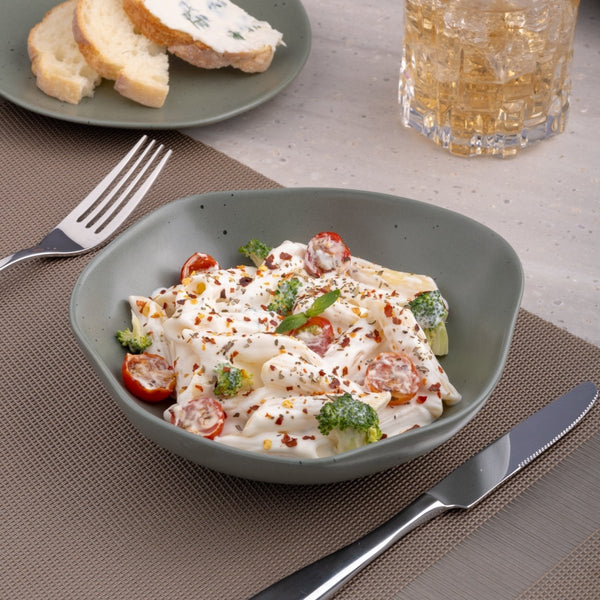 Ariane Earth 6 2/3'' Earth - Mist Silver Porcelain Bowl - 6/Case (AERARN511022017) - iFoodservice Online