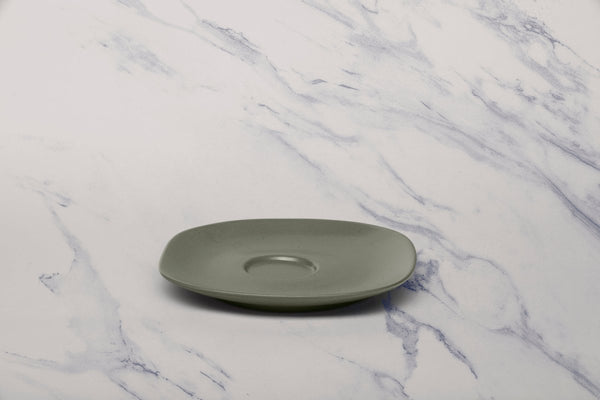 Ariane Earth 6" Silver Porcelain Saucer - 12/Case (AERARN511014015) - iFoodservice Online