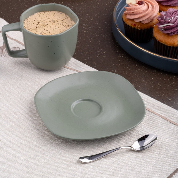 Ariane Earth 6" Silver Porcelain Saucer - 12/Case (AERARN511014015) - iFoodservice Online