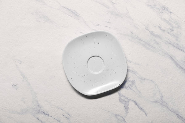 Ariane Earth 6" White Dotts Porcelain Saucer - 12/Case (AERARN508014015) - iFoodservice Online