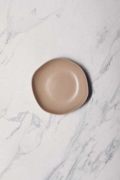 Ariane Earth 7 1/2" Earth - Dark Sand Dots Porcelain Deep Plate - 6/Case (AERARN512012019) - iFoodservice Online