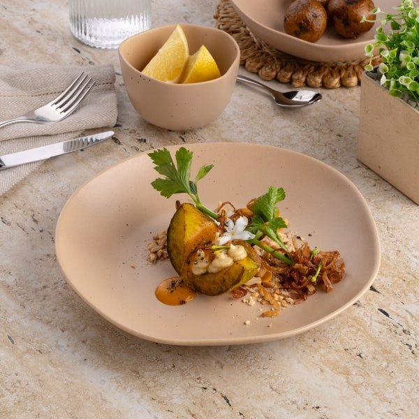 Ariane Earth 9" Earth - Dark White Porcelain Deep Plate - 6/Case (AERARN512012023) - iFoodservice Online