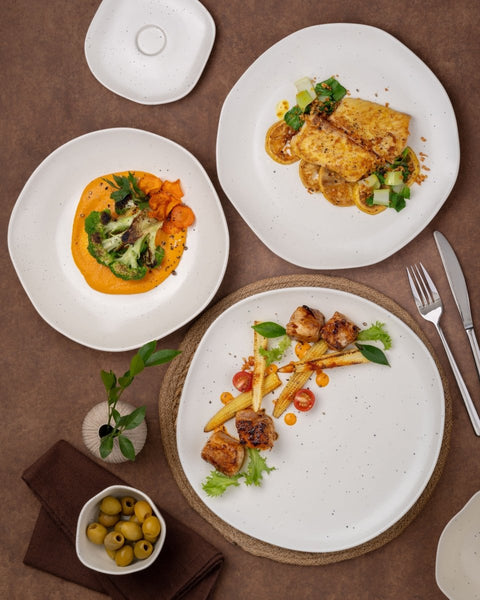 Ariane Earth 9" Earth - Linen White Porcelain Deep Plate - 6/Case (AERARN508012023) - iFoodservice Online