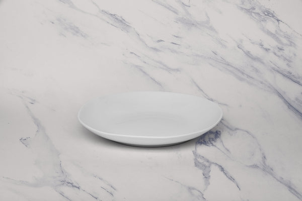 Ariane Earth 9" Earth - Warm White Porcelain Deep Plate - 6/Case (AERARN000012023) - iFoodservice Online