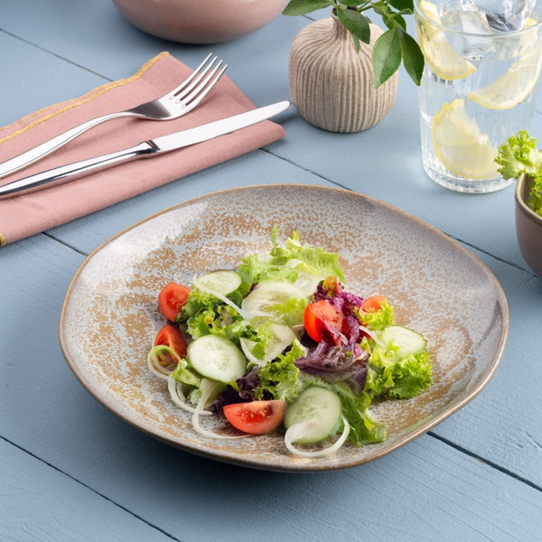 Ariane Earth 9" Mohenjodaro Porcelain Deep Plate - 6/Case (AERARNC98012023) - iFoodservice Online