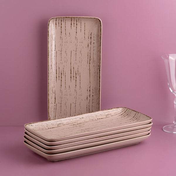 Ariane Gn 14 1/6'' x 6 1/2'' Tornado - Dessert Sage Porcelain Rectangle Plate - 6/Case (AGNARN429011036) - iFoodservice Online