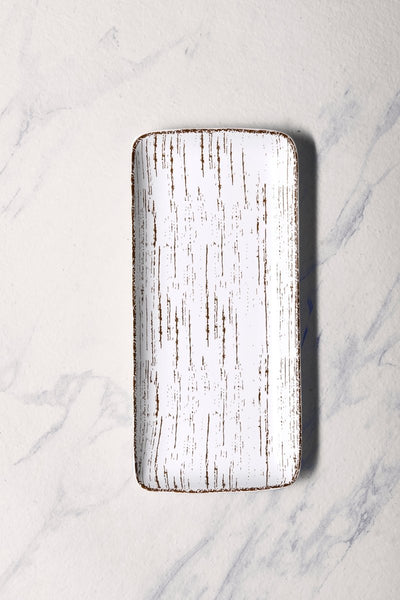 Ariane Gn 14 1/6'' x 6 1/2'' Tornado - White Matt Porcelain Rectangle Plate - 6/Case (AGNARN427011036) - iFoodservice Online