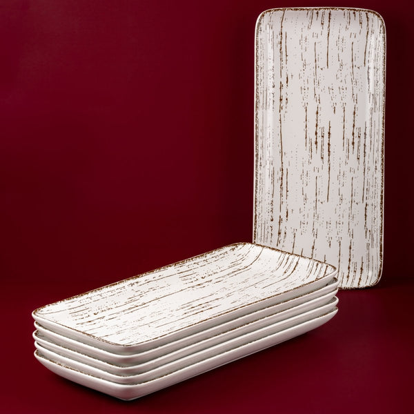 Ariane Gn 14 1/6'' x 6 1/2'' Tornado - White Matt Porcelain Rectangle Plate - 6/Case (AGNARN427011036) - iFoodservice Online