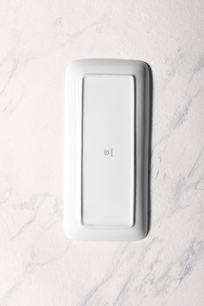 Ariane Gn 14 1/6'' x 6 1/2'' Twister Red Porcelain Rectangle Plate - 6/Case (AGNARN204011036) - iFoodservice Online