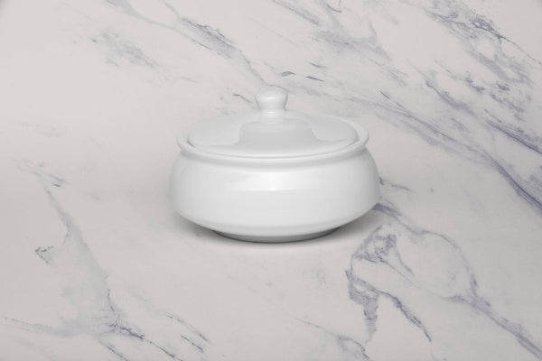 Ariane Gn 28 3/4 Oz Buffet - Warm White Porcelain Handi Bowl And Lid - 2/Case (AGNARN000102002) - iFoodservice Online