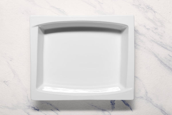 Ariane Gn 7'' x 12 4/5'' Buffet - Warm White Porcelain Pan 1/3 - 1/Case (AGNARN000100013) - iFoodservice Online