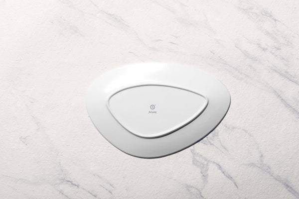 Ariane Island 11 3/7" Lir Porcelain Triangle Plate - 6/Case (AISARND65011029) - iFoodservice Online