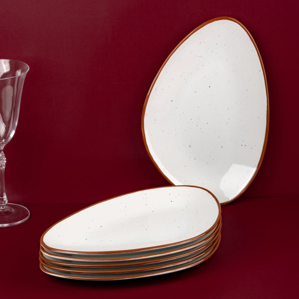 Ariane Island 11 3/7" Terra Arena White Porcelain Triangle Plate - 6/Case (AISARN205011029) - iFoodservice Online