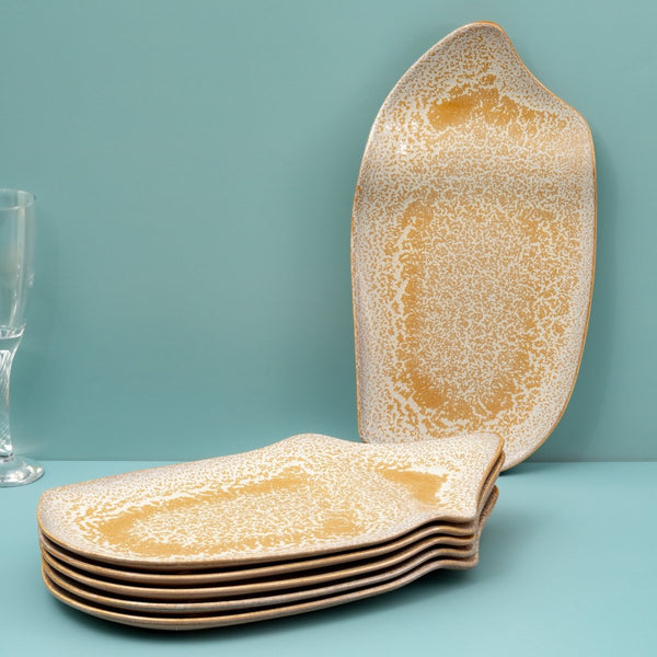 Ariane Juliet 7 7/8'' x 11 4/5'' Mohenjodaro Porcelain Rectangle Futura Plate - 6/Case (AJRARNC98017020) - iFoodservice Online