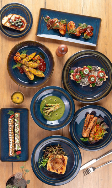 Ariane Laps 10 1/4" Splash Denim Porcelain Deep Plate - 6/Case (ALPARND53012026) - iFoodservice Online