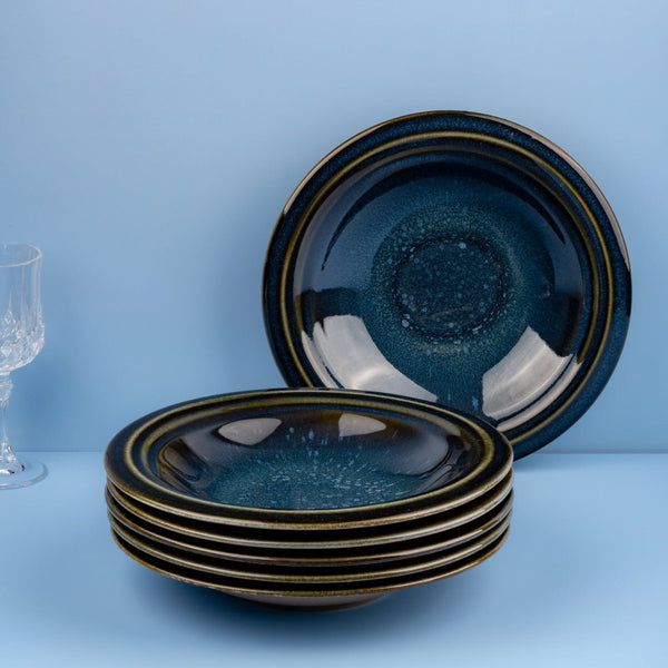 Ariane Laps 10 1/4" Splash Denim Porcelain Deep Plate - 6/Case (ALPARND53012026) - iFoodservice Online