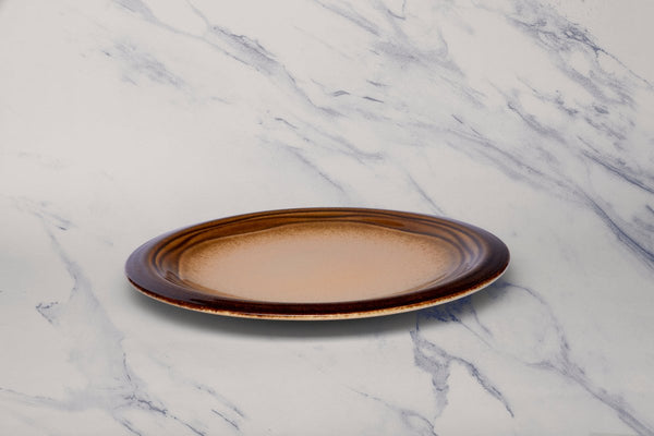 Ariane Laps 10 5/8" Sahara Porcelain Flat Plate - 6/Case (ALPARND63011027) - iFoodservice Online