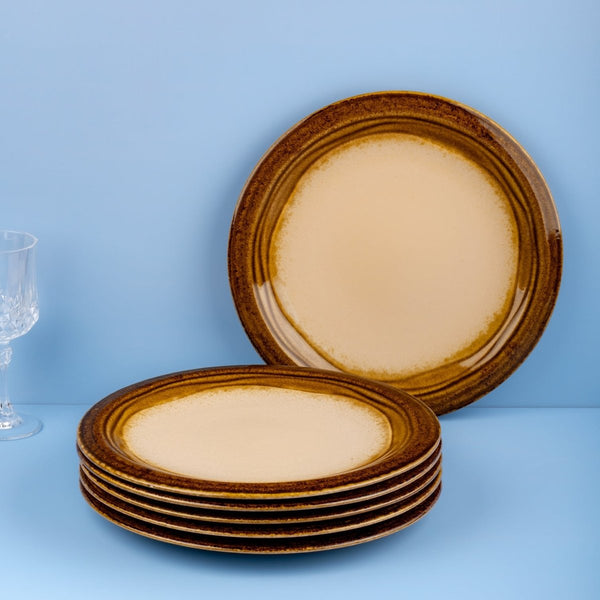 Ariane Laps 10 5/8" Sahara Porcelain Flat Plate - 6/Case (ALPARND63011027) - iFoodservice Online