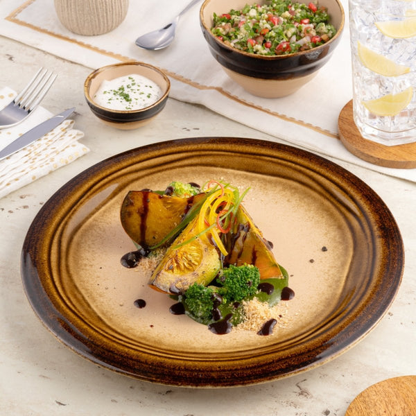 Ariane Laps 10 5/8" Sahara Porcelain Flat Plate - 6/Case (ALPARND63011027) - iFoodservice Online