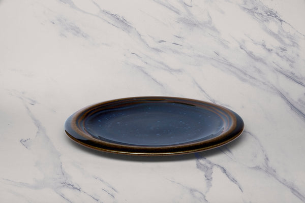 Ariane Laps 10 5/8" Splash Denim Porcelain Flat Plate - 6/Case (ALPARND53011027) - iFoodservice Online