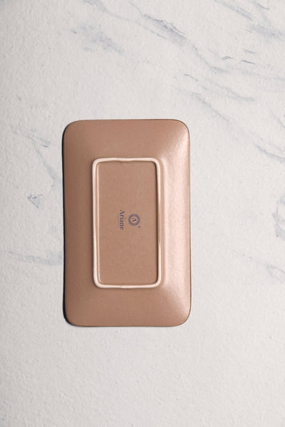 Ariane Laps 12 3/5'' x 6'' Splash Denim Porcelain Broad Rectangle Platter - 6/Case (ALPARND53011003) - iFoodservice Online