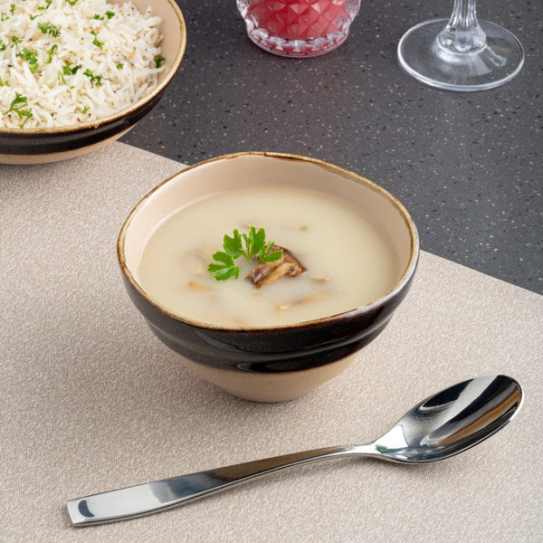 Ariane Laps 4 5/7" Sahara Porcelain Conical Bowl - 6/Case (ALPARND63022012) - iFoodservice Online