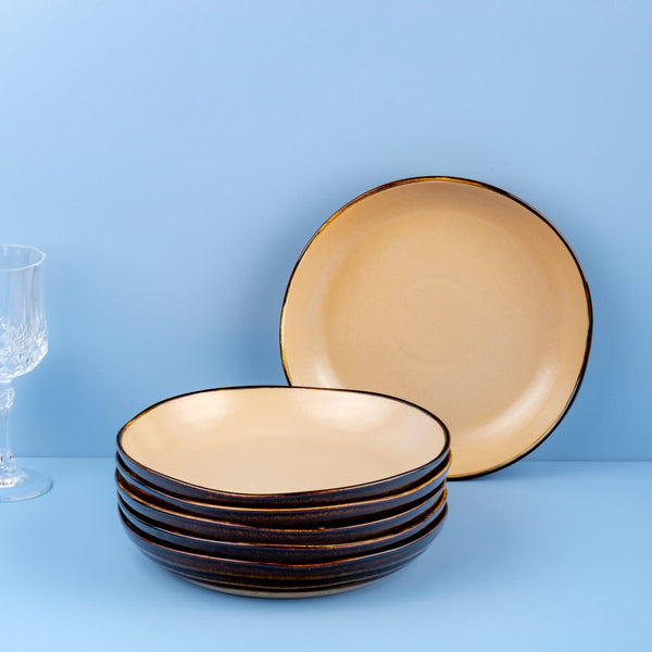 Ariane Laps 5 1/2" Sahara Porcelain Bowl - 6/Case (ALPARND63022014) - iFoodservice Online