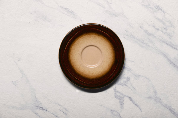 Ariane Laps 5 1/8" Sahara Porcelain Saucer - 12/Case (ALPARND63014013) - iFoodservice Online