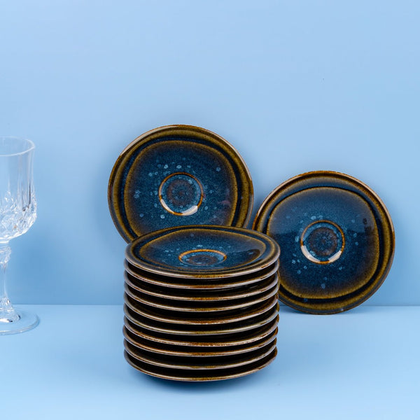 Ariane Laps 5 1/8" Splash Denim Porcelain Saucer - 12/Case (ALPARND53014013) - iFoodservice Online