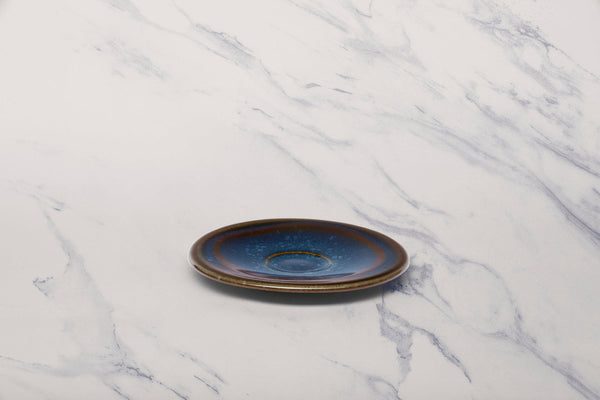 Ariane Laps 5 1/8" Splash Denim Porcelain Saucer - 12/Case (ALPARND53014013) - iFoodservice Online