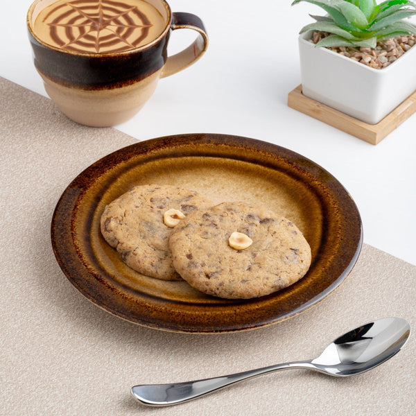 Ariane Laps 7" Sahara Porcelain Flat Plate - 12/Case (ALPARND63011018) - iFoodservice Online