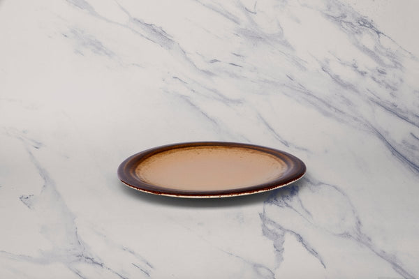 Ariane Laps 7" Sahara Porcelain Flat Plate - 12/Case (ALPARND63011018) - iFoodservice Online