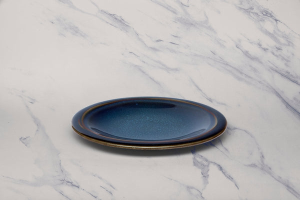 Ariane Laps 8 1/4" Splash Denim Porcelain Flat Plate - 6/Case (ALPARND53011021) - iFoodservice Online