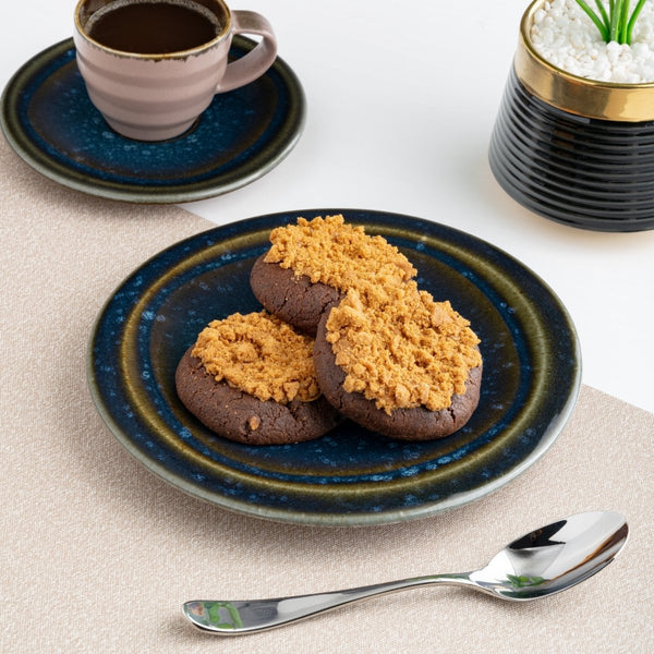 Ariane Laps 8 1/4" Splash Denim Porcelain Flat Plate - 6/Case (ALPARND53011021) - iFoodservice Online