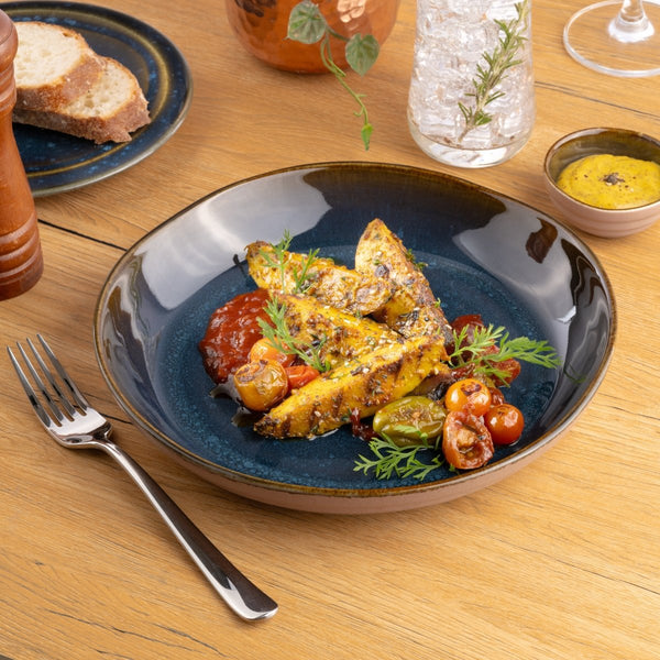 Ariane Laps 9 2/3" Splash Denim Porcelain Bowl - 4/Case (ALPARND53022025) - iFoodservice Online