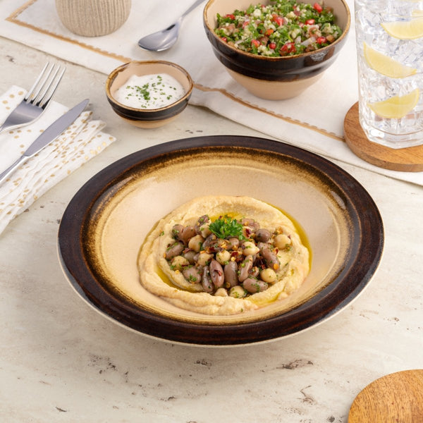 Ariane Laps 9" Sahara Light Yellow Porcelain Deep Plate - 6/Case (ALPARND63012023) - iFoodservice Online